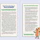 Two pages from a book about hot dogs at ballparks with text and a cartoon hot dog character.