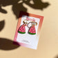 Mini acrylic watermelon dangle earrings 