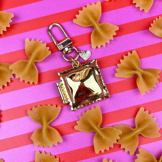 Ravioli Locket Keychain