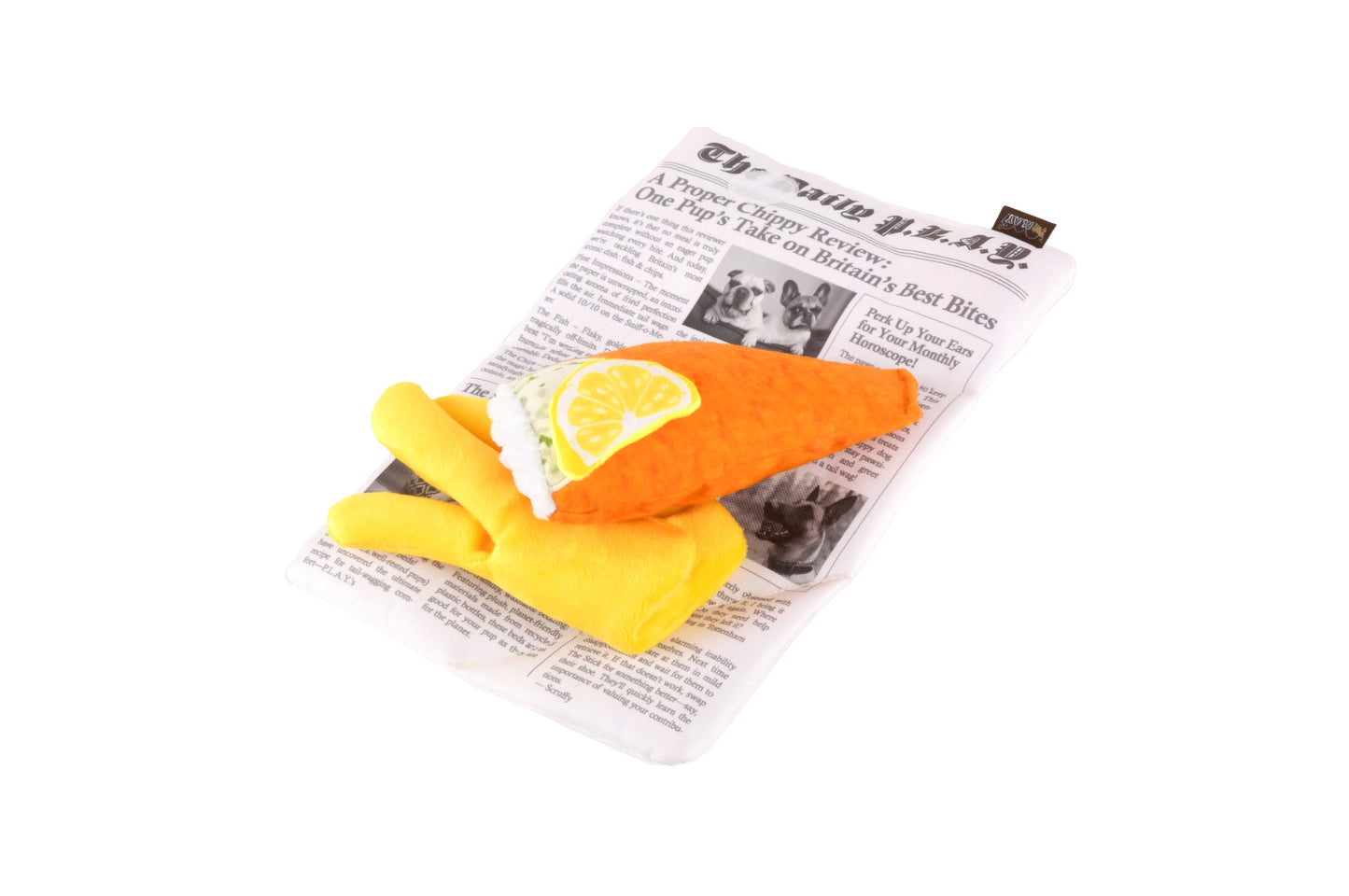 Fish and Chippy Chews Dog Toy
