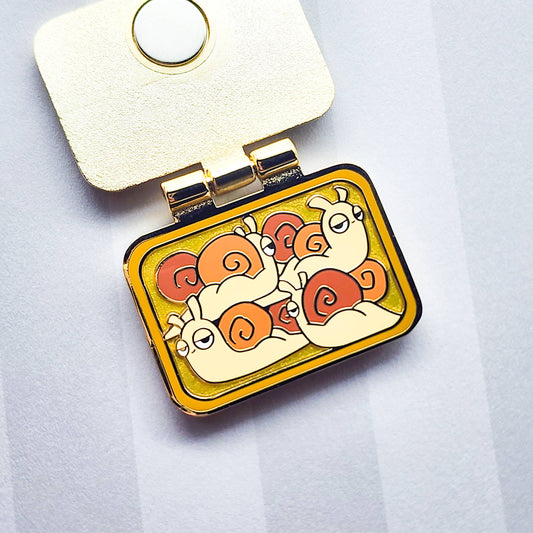 Tinned Escargot Enamel Pin