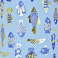 Gold Foil Fish Pattern Gift Wrap Sheet