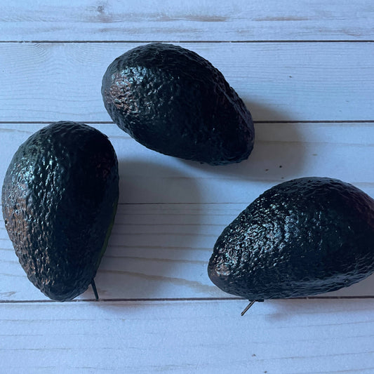 zipped coin purses made to look like real avocados