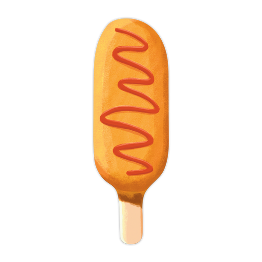 Corn Dog Die-Cut Bookmark