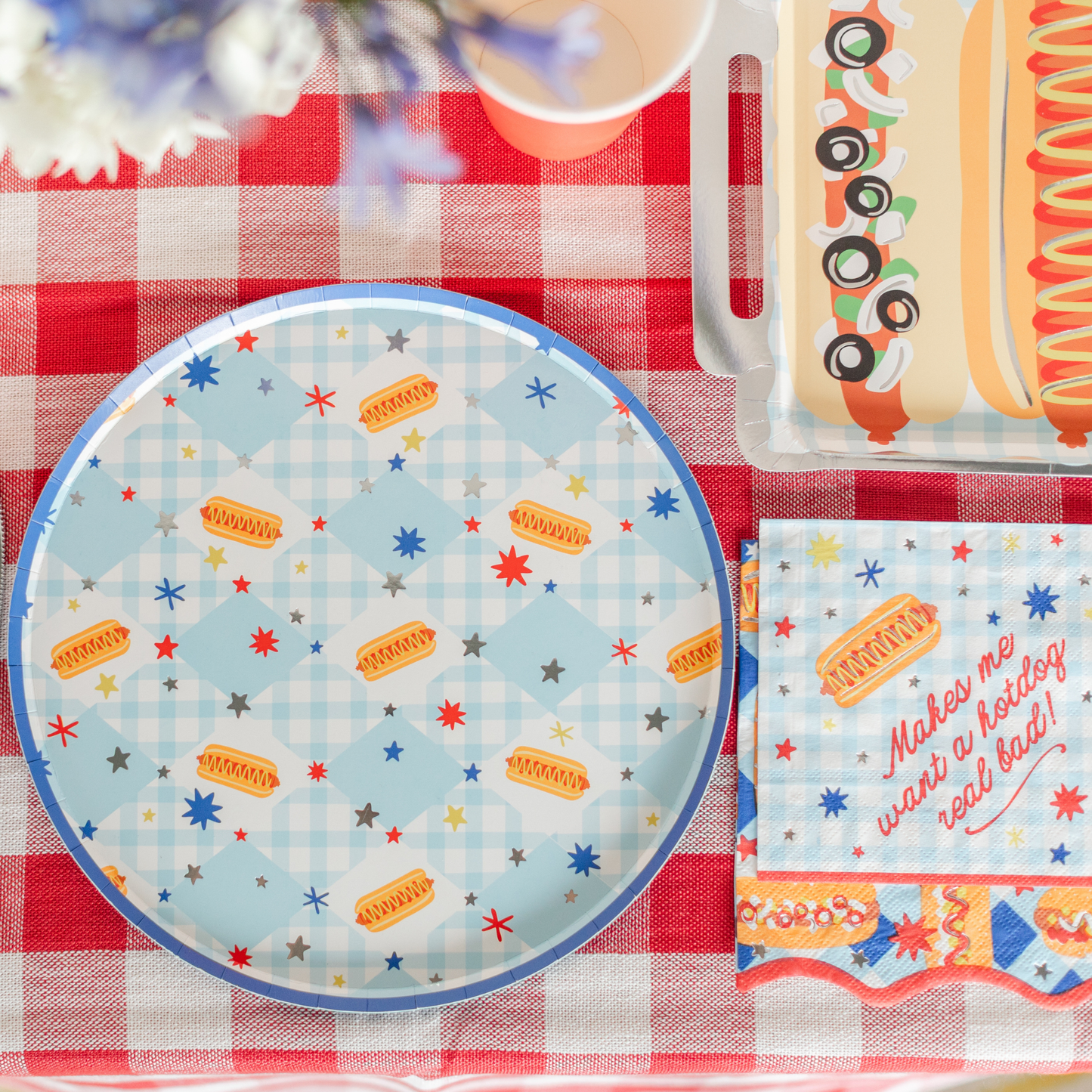 Hot Dog Platter Shaped Paper Plates