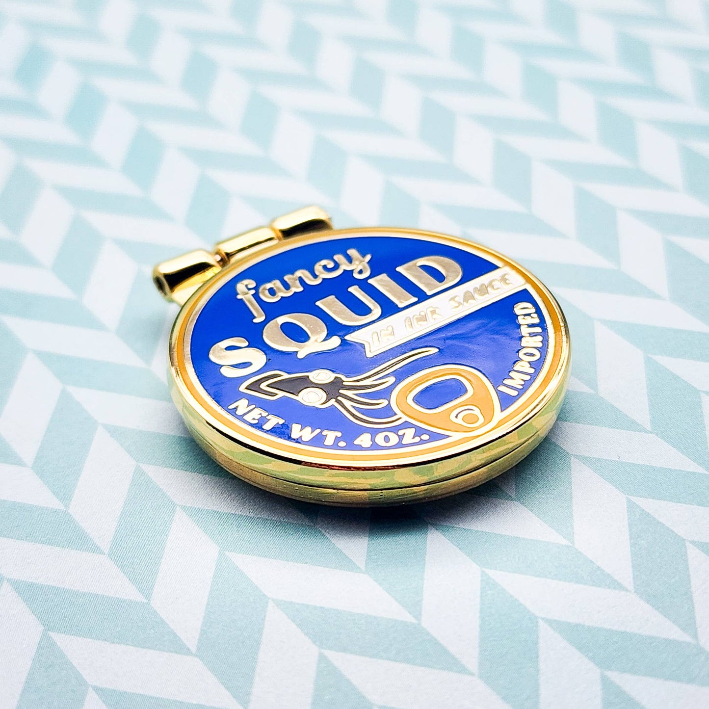 Tinned Squid Enamel Pin