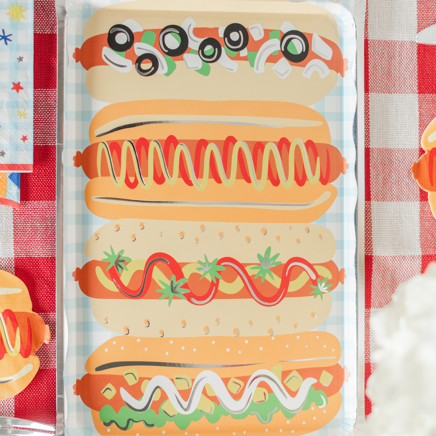 Hot Dog Platter Shaped Paper Plates