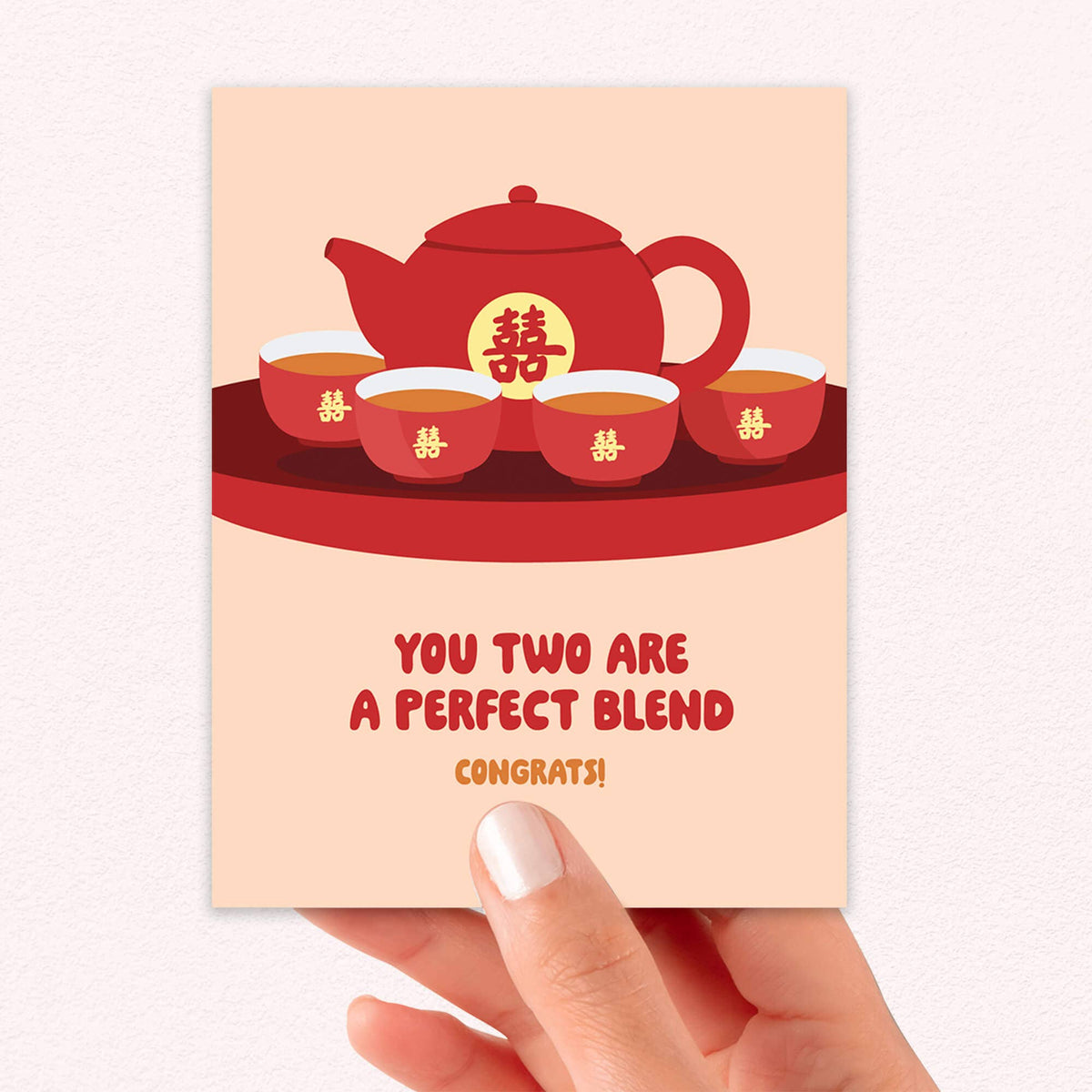 Perfect Blend Tea Ceremony Wedding Card