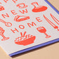 Close up of house warming card 