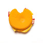 bottom of baby teether on white background 