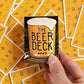 beer themed deck of cards with various beer info and how-to's on each card 
