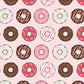 close up of pink donut wrapping paper 