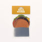 Burger-shaped bookmark in packaging with 'Burger Bookmark' label on a white background