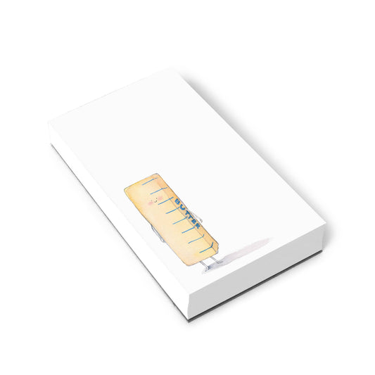 Three quarter view of Butter Up Notepad.