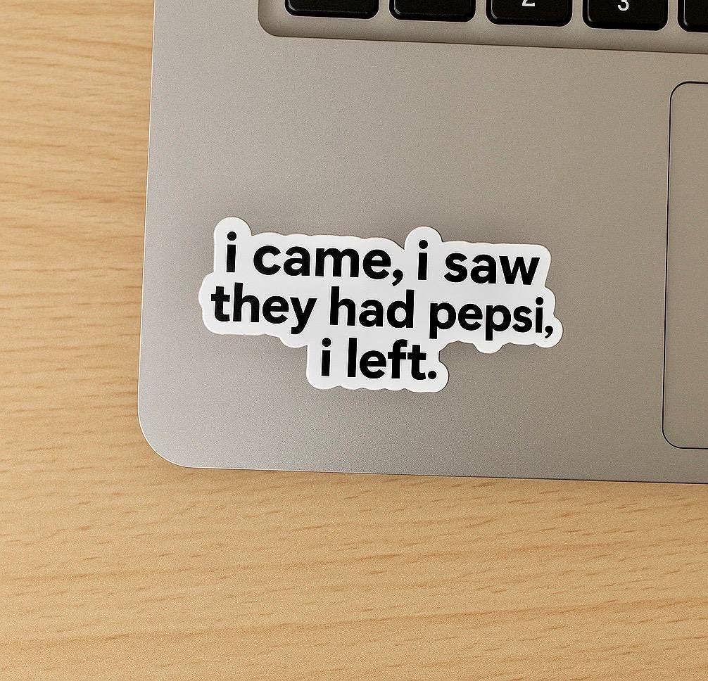 "Team Diet Coke" Holographic Vinyl Sticker