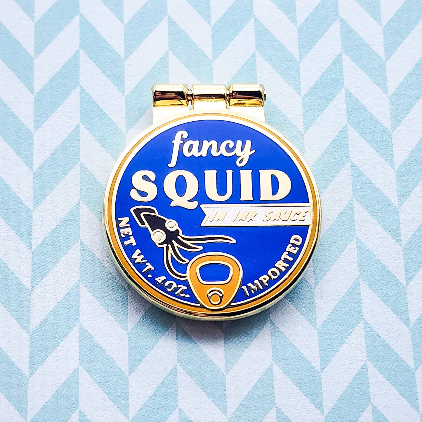 Tinned Squid Enamel Pin