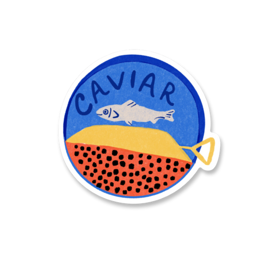 tin can of caviar sticker 