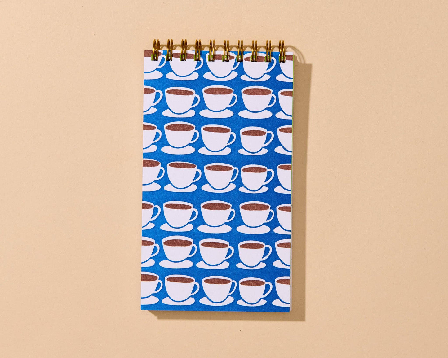 Coffee Mug Letterpress Spiral Pocket Notebook