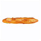 Wax candle shaped like a whole baguette sliced lengthwise and made into a hearty sandwich with many fillings. View from the top showing detail on the baguette.