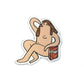 Nude cartoon character holding a box of Cheez-It crackers on a white background