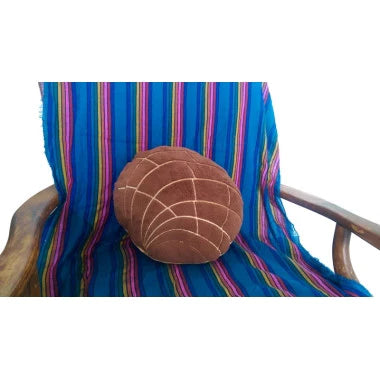 brown "chocolate" pan dulce plush concha cushions