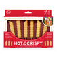 Box of Hot & Crispy party candles with red packaging and yellow candles.