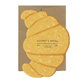 Back of die cut croissant blank greeting card