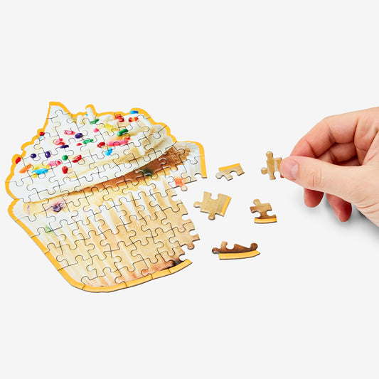 completing cupcake puzzle 