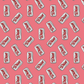 Pattern of Diet Coke cans on a red background