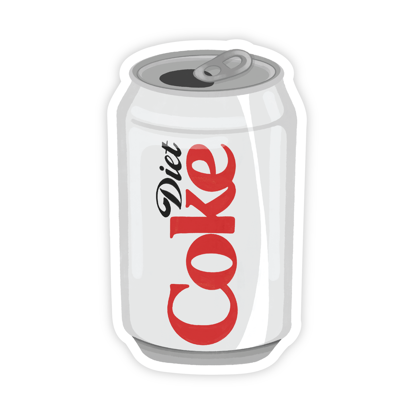 vinyl sticker of a diet coke can 