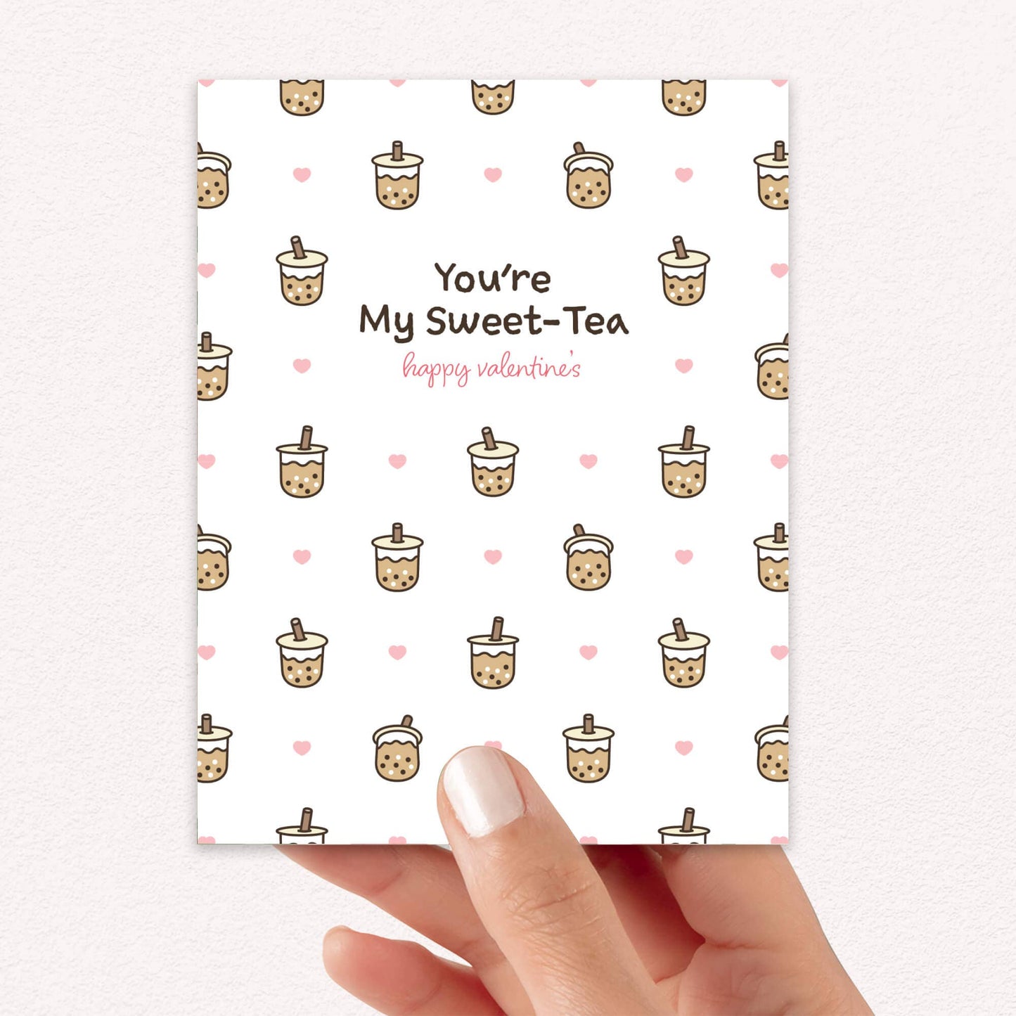 My Sweet-Tea Boba Valentine’s Card