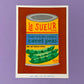 Can of Sweet Peas Risograph Print