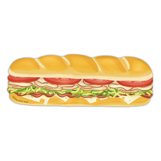 Italian Sandwich Sub Die-Cut Bookmark