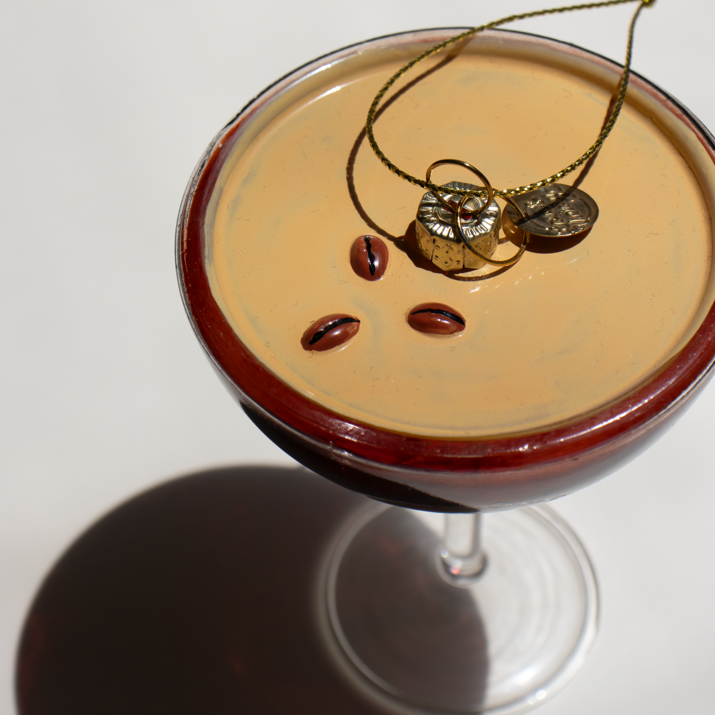 espresso martini cocktail ornament 
