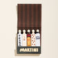 illustrated espresso martini themed matchbook 
