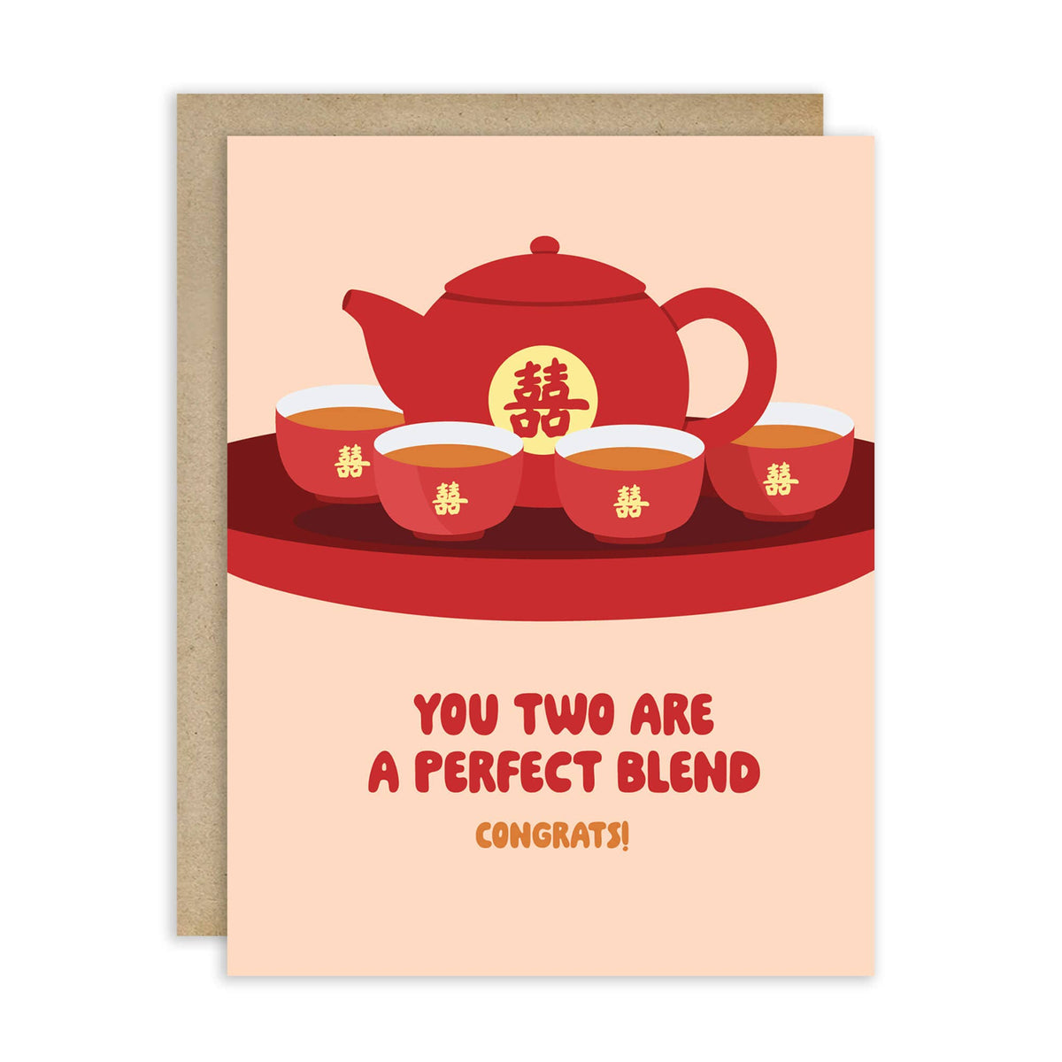 Perfect Blend Tea Ceremony Wedding Card