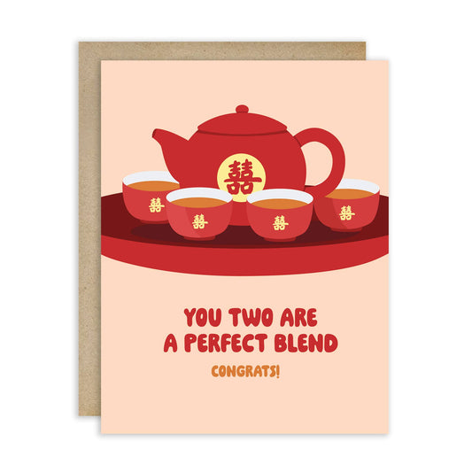 Perfect Blend Tea Ceremony Wedding Card