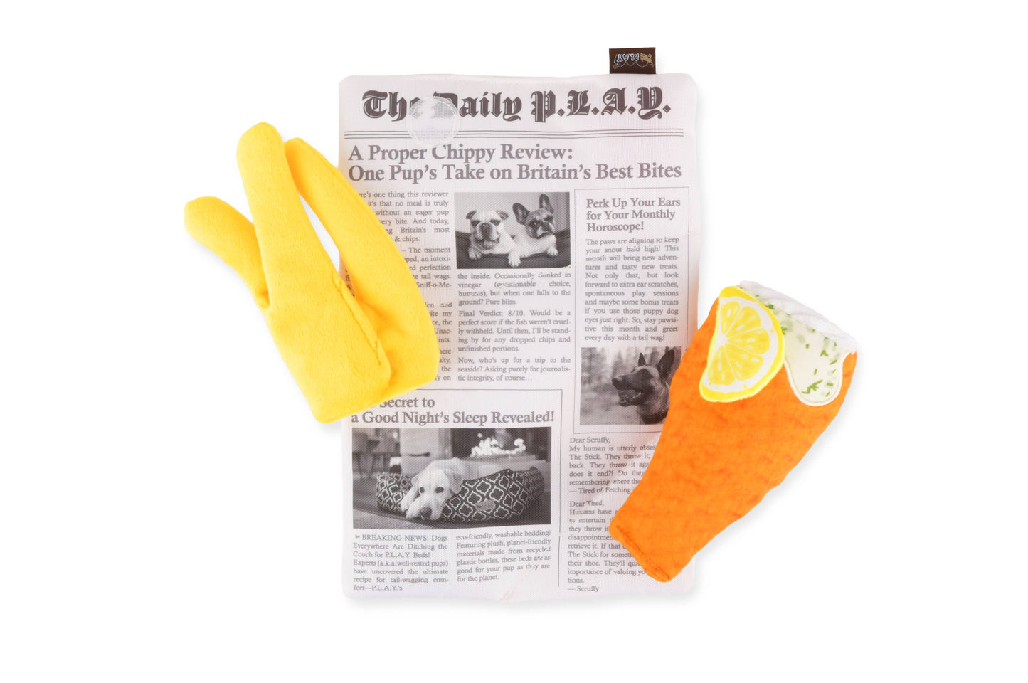 Fish and Chippy Chews Dog Toy