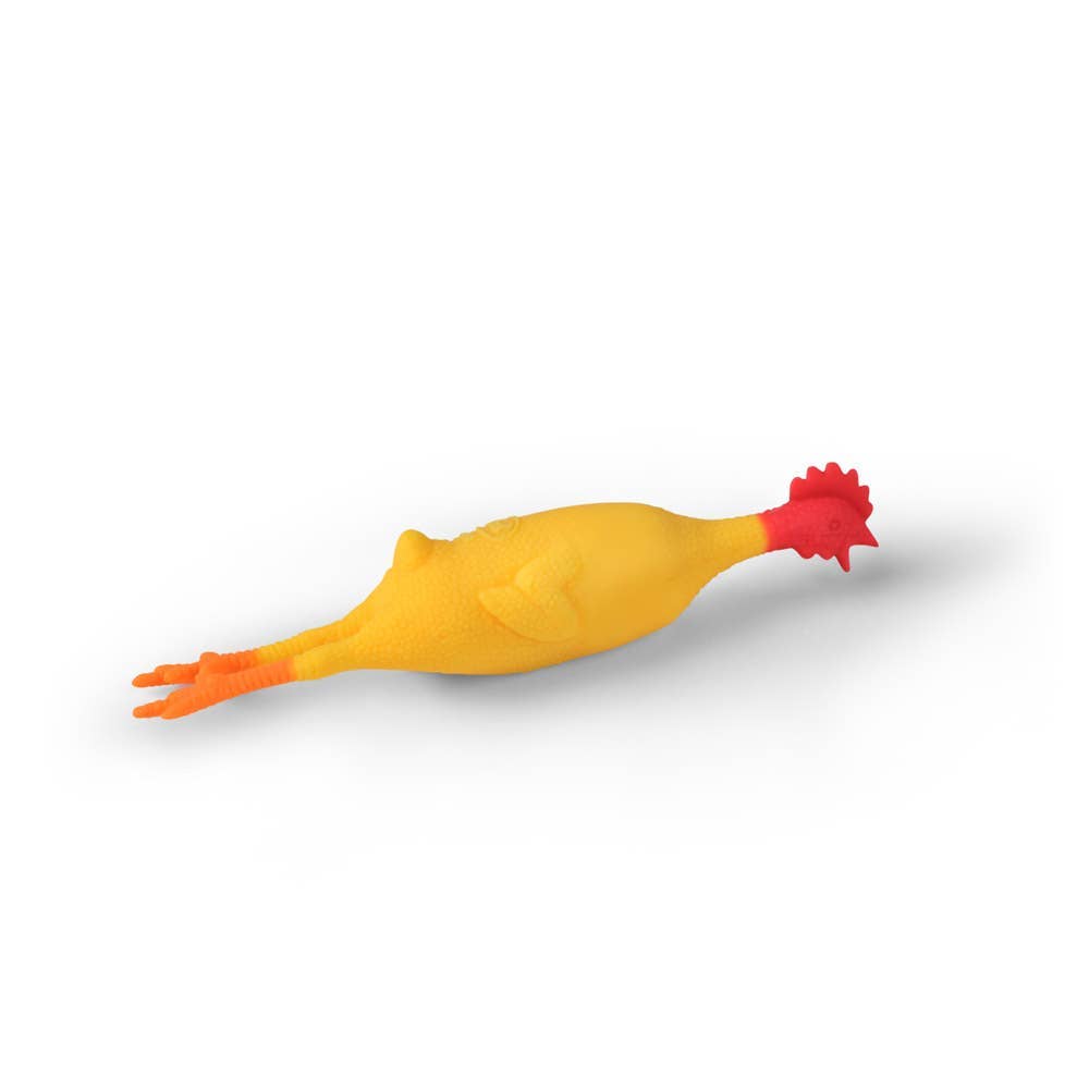 wine stopper that looks like a yellow rubber chicken 