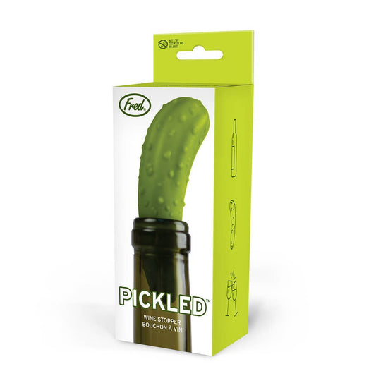 green dill pickle wine stopper 