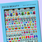 Deco Beauty nail art stickers packaging with various colorful stickers on a blue background
