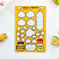 Garlic-themed sticker sheet with illustrations of garlic and garlic products on a yellow background.