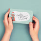 Single gumball pocket note with a message on it