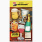 Packaging of Julia Walck gift tag stickers featuring drinks and a bar scene.