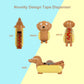 different angles of the hot dog tape dispenser 