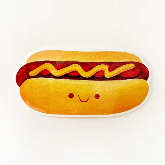 Hot Dog Vinyl Sticker