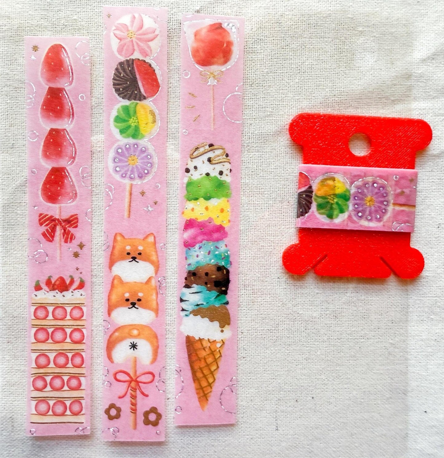 Shortcake Kira Kira Vertical Washi Tape