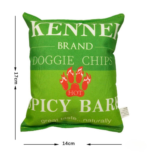 measurements for the green kennel chips dog toy 