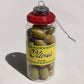 glass jar of olives holiday ornament 