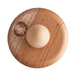 mahogany wood egg holder with salt indent